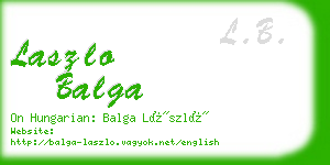 laszlo balga business card